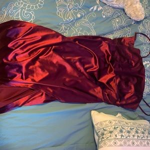 Brand: Honey and Rosie Color: wine Red Style: fitted dress size large or 14